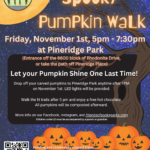 Let Your Pumpkin Shine One Last Time at the Spooky Pumpkin Walk on November 1st!